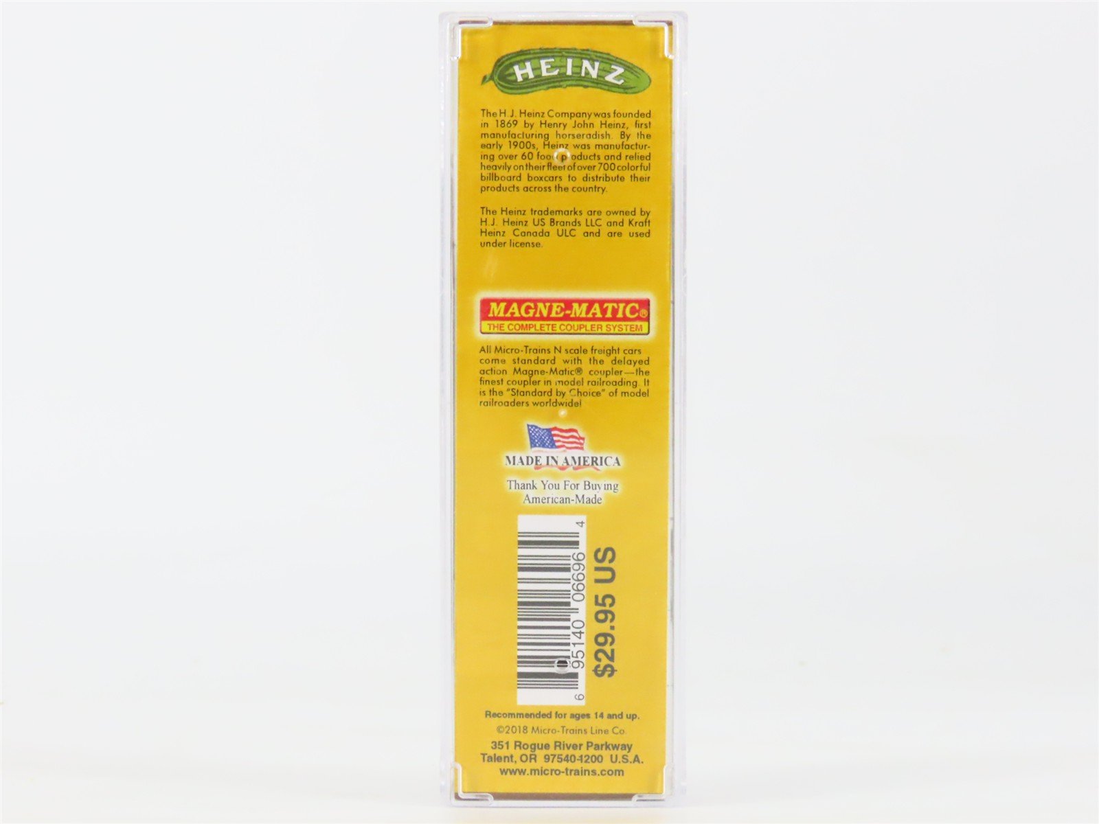 N Scale Micro-Trains MTL 05800400 HJHCo. Heinz Prepared Mustard 36' Reefer #486