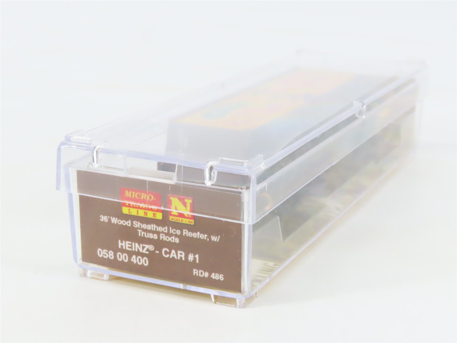 N Scale Micro-Trains MTL 05800400 HJHCo. Heinz Prepared Mustard 36' Reefer #486