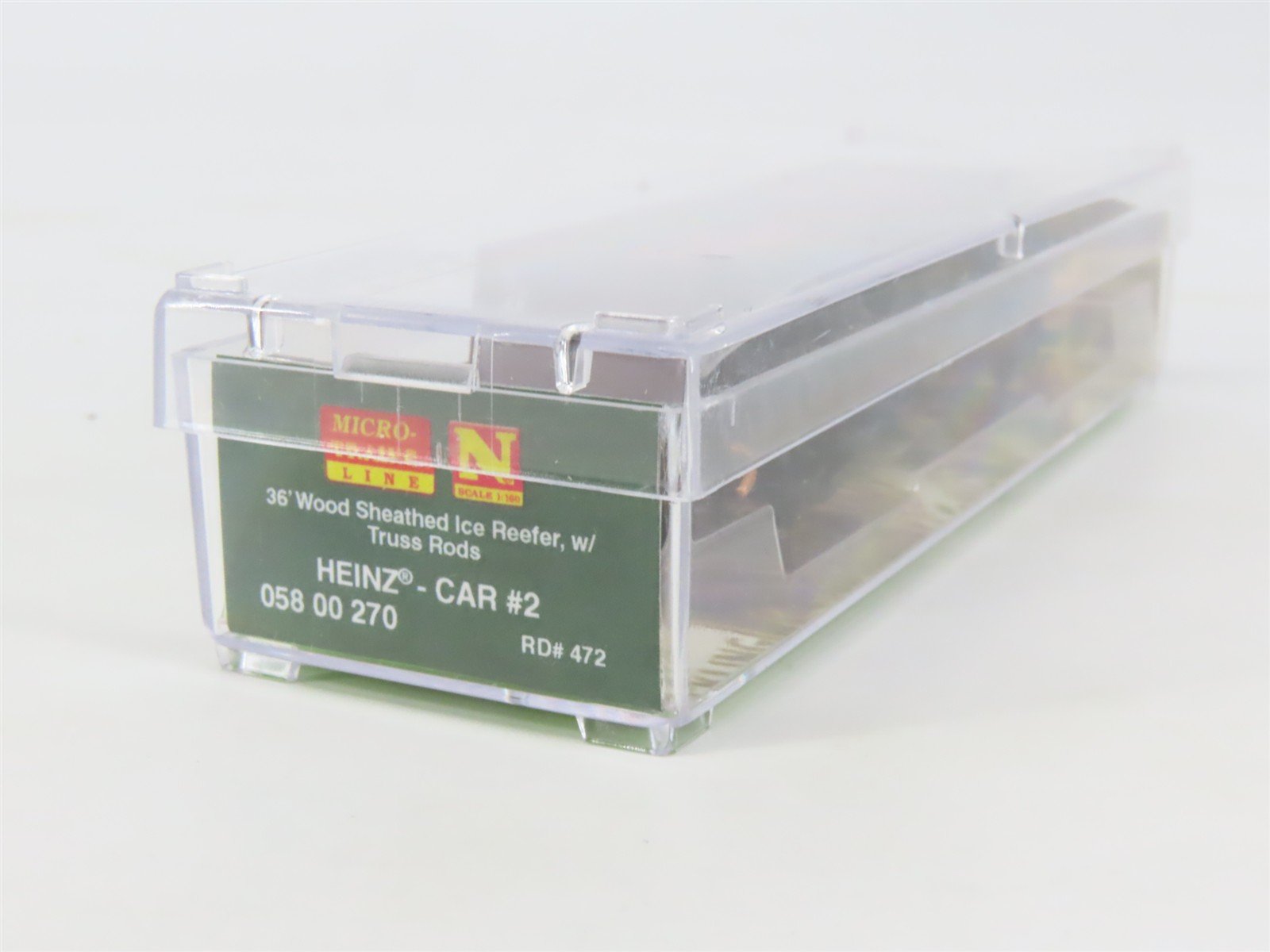 N Scale Micro-Trains MTL 05800270 HJHCo. Heinz Preserved Fruits 36' Reefer #472