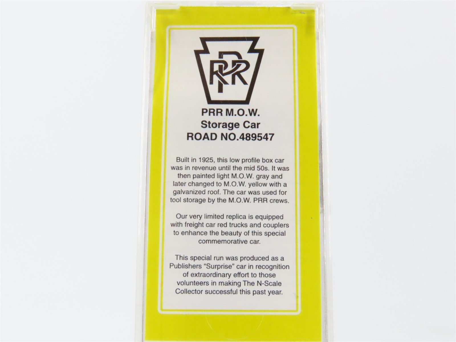 N Scale Micro-Trains MTL NSE 01-22 PRR Pennsylvania MOW Storage Box Car #489547