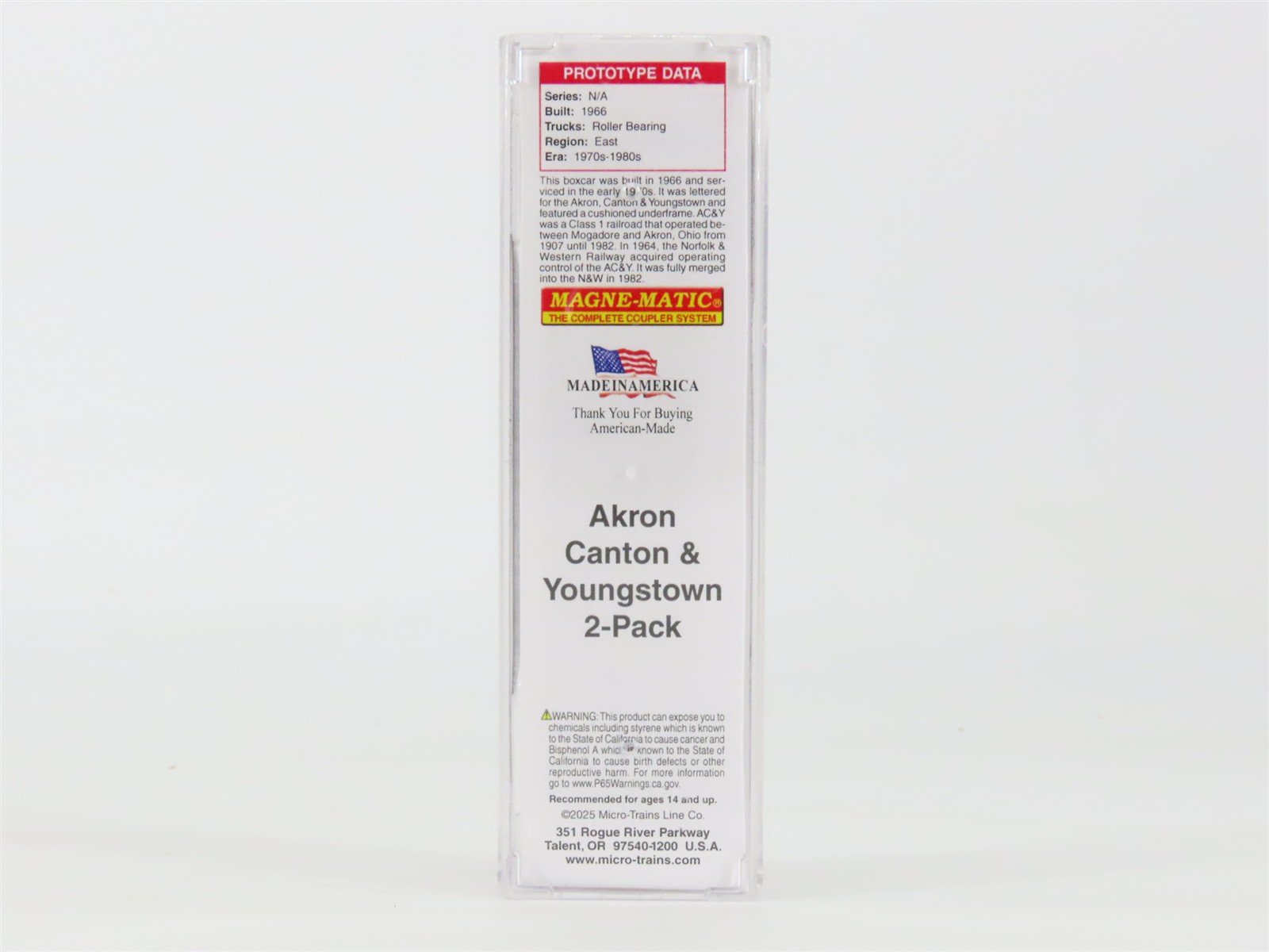 N Scale Micro-Trains MTL 07851510 ACY Akron Canton & Youngstown 50' Boxcar #2462