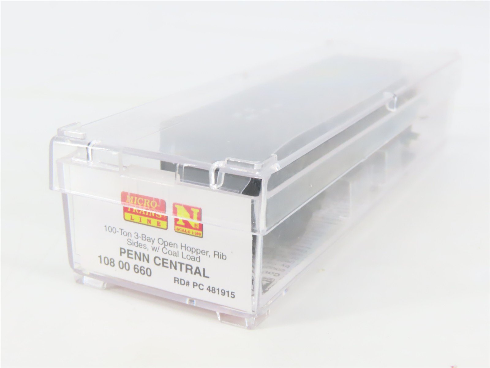 N Scale Micro-Trains MTL 10800660 PC Penn Central 3-Bay Hopper #481915 w/ Load