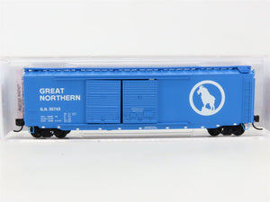 N Scale Micro-Trains MTL 03400490 GN Big Sky Blue 50' Double Door Box Car #35743