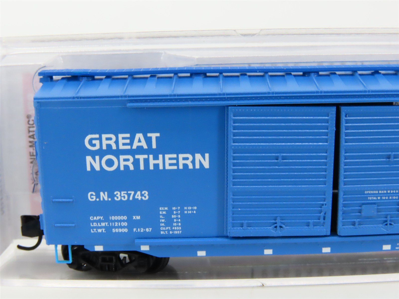 N Scale Micro-Trains MTL 03400490 GN Big Sky Blue 50' Double Door Box Car #35743