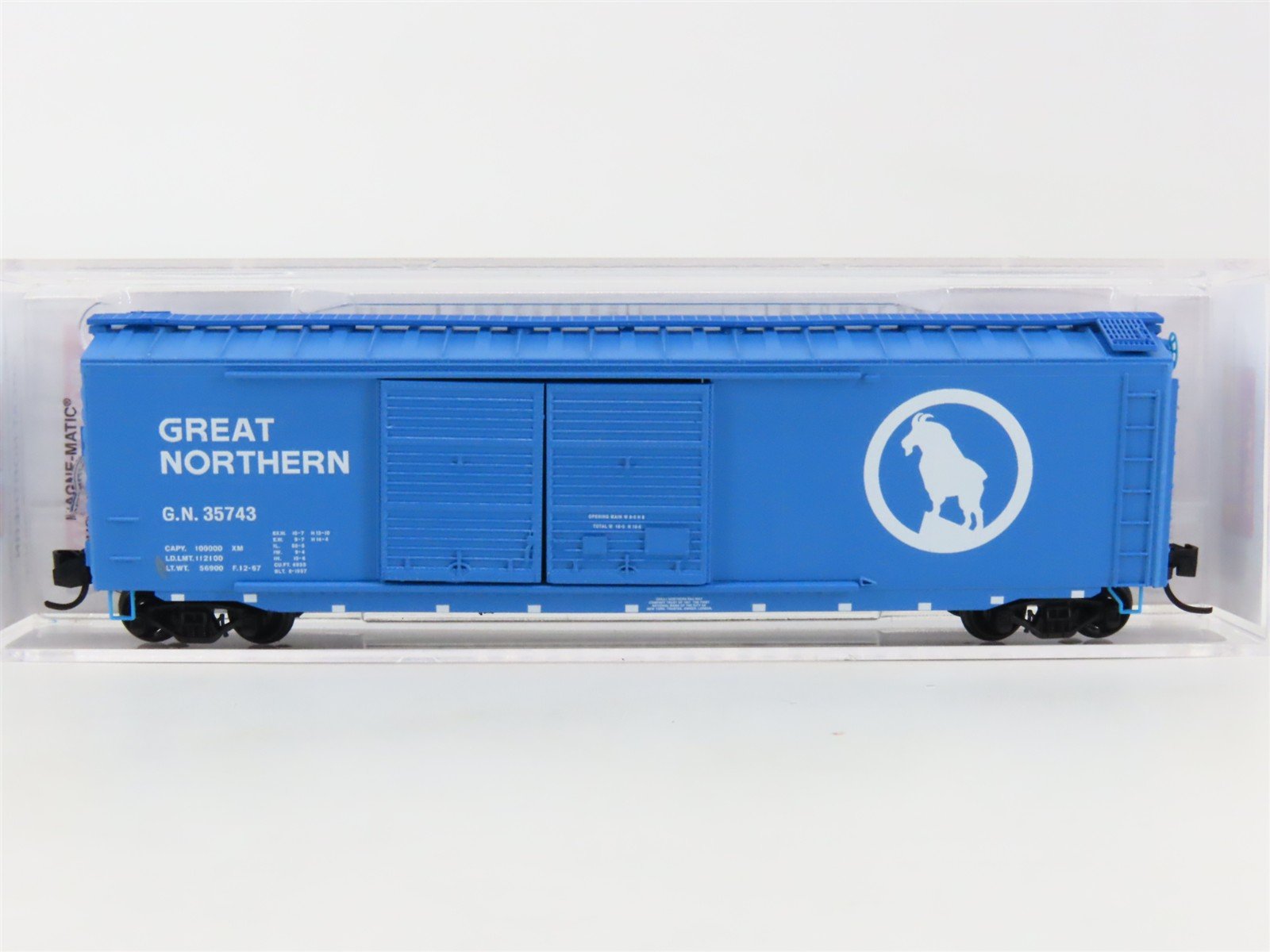 N Scale Micro-Trains MTL 03400490 GN Big Sky Blue 50' Double Door Box Car #35743