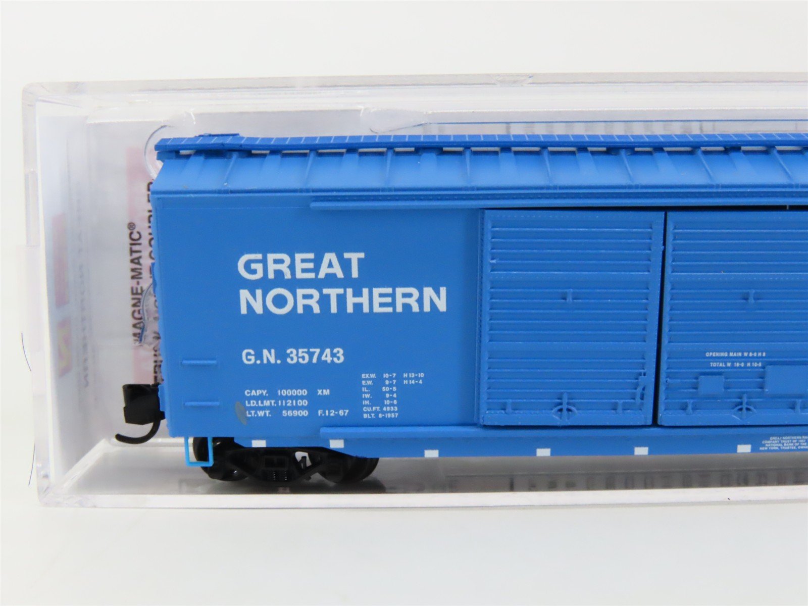 N Scale Micro-Trains MTL 03400490 GN Big Sky Blue 50' Double Door Box Car #35743