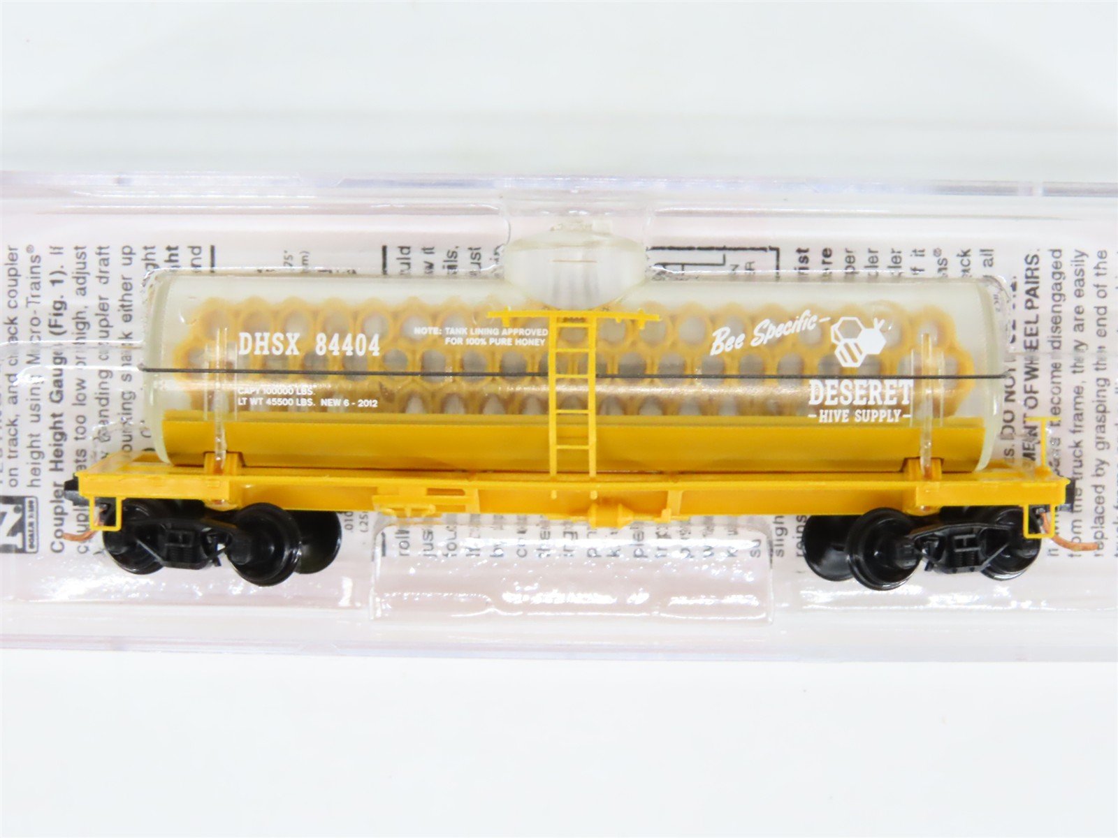 N Micro-Trains MTL NSE 18-02 DHSX Deseret Hive Supply Single Dome Tank Car 84404
