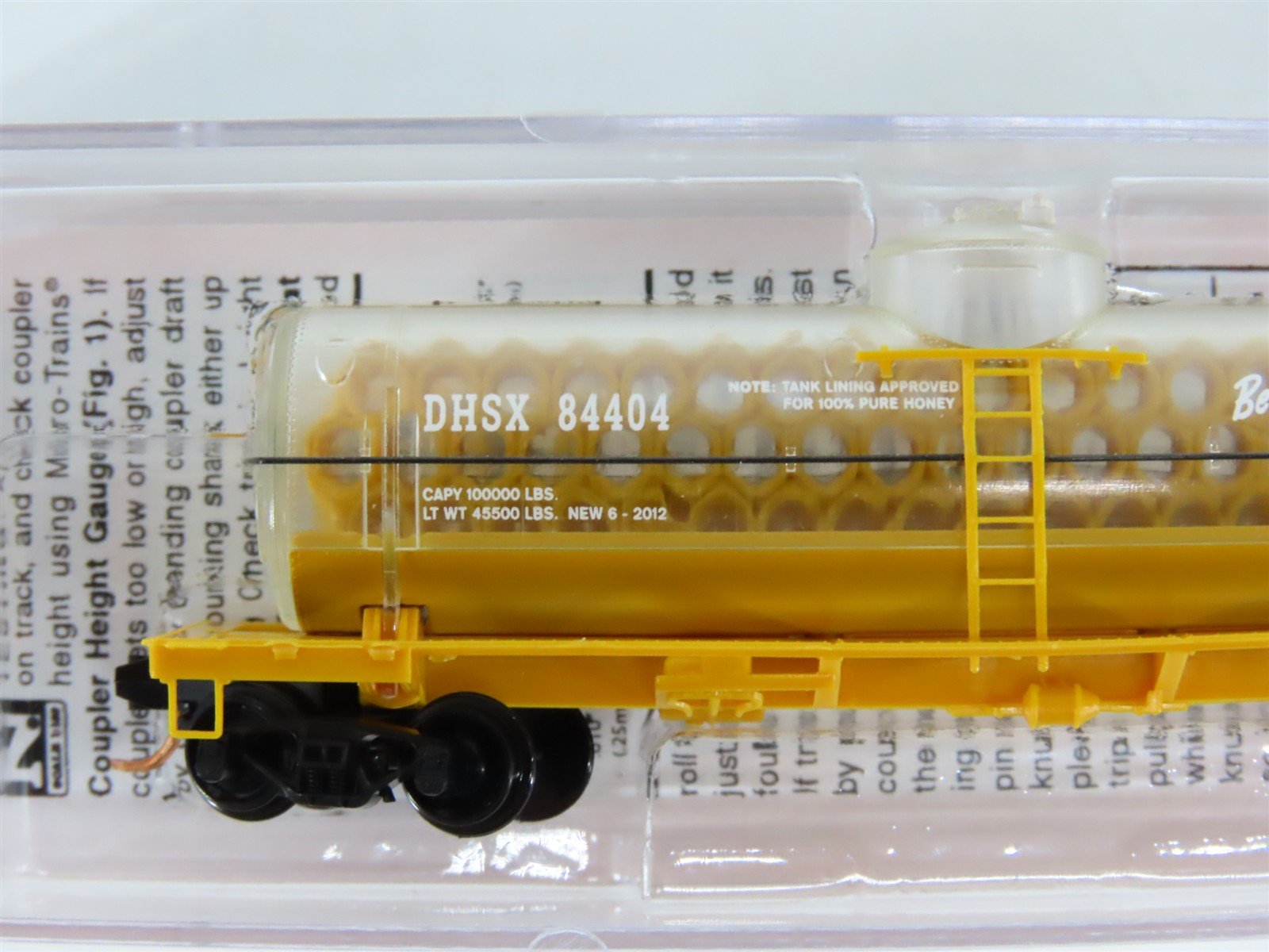 N Micro-Trains MTL NSE 18-02 DHSX Deseret Hive Supply Single Dome Tank Car 84404