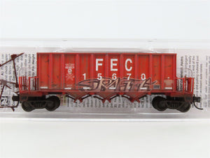 N Micro-Trains MTL 12545021 FEC 43' Rapid Discharge Hopper #15670 w/ Graffiti