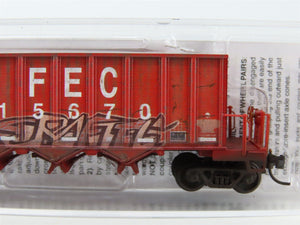 N Micro-Trains MTL 12545021 FEC 43' Rapid Discharge Hopper #15670 w/ Graffiti