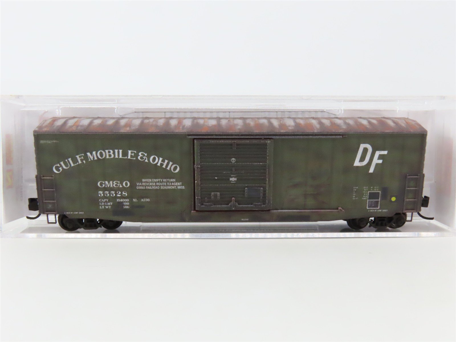 N Scale Micro-Trains MTL 18044430 GM&O 50' Box Car #55528 - Weathered