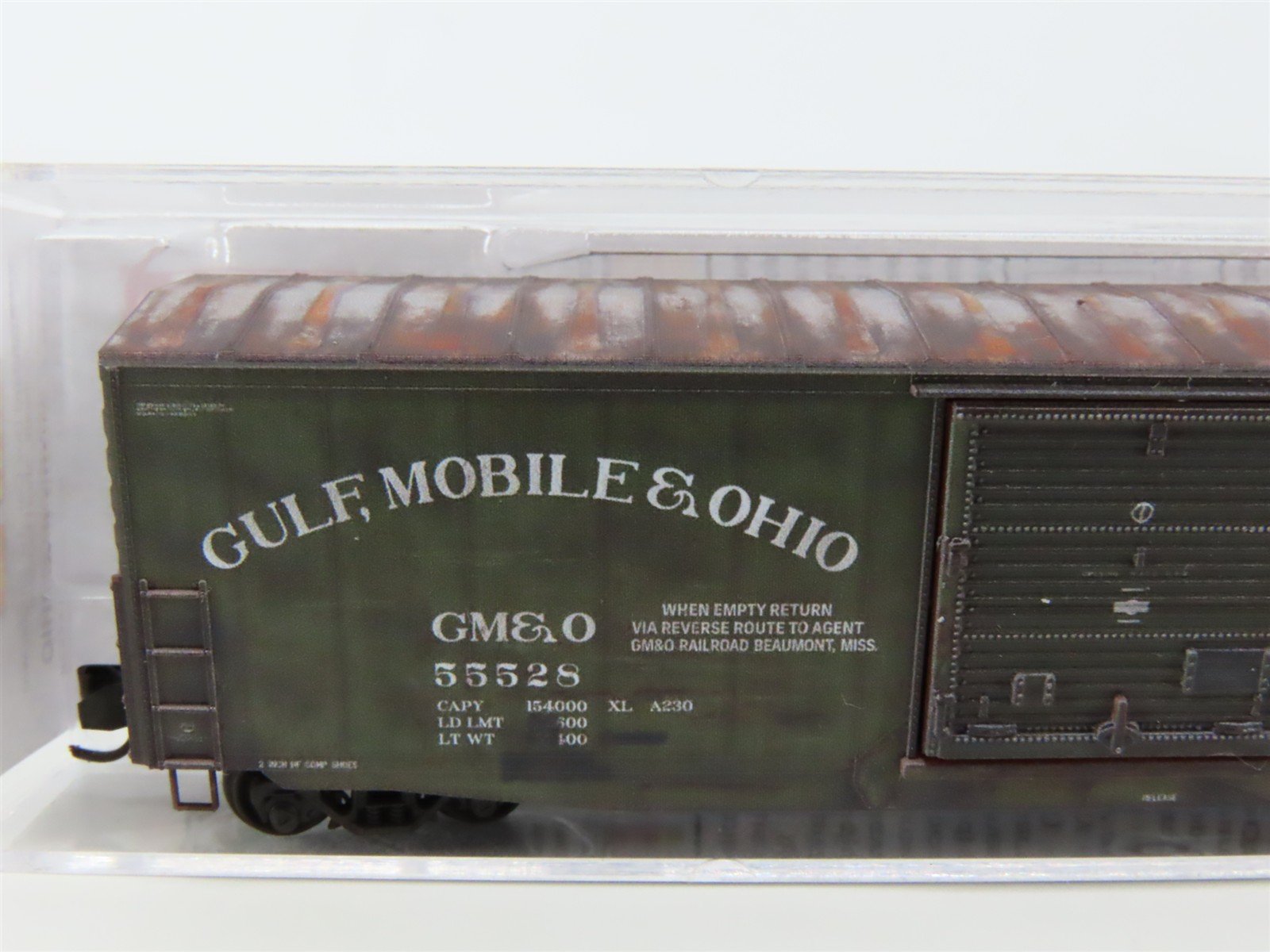 N Scale Micro-Trains MTL 18044430 GM&O 50' Box Car #55528 - Weathered