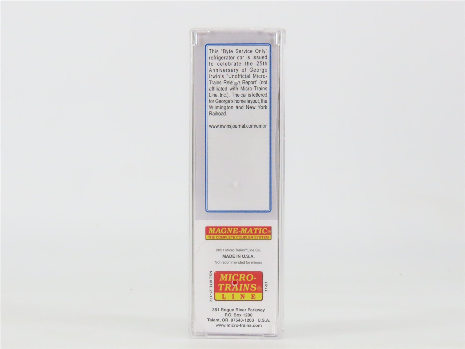 N Micro-Trains MTL 04991049 NSE 21-177 W&NY UMTRR Byte Service Only Reefer #2021