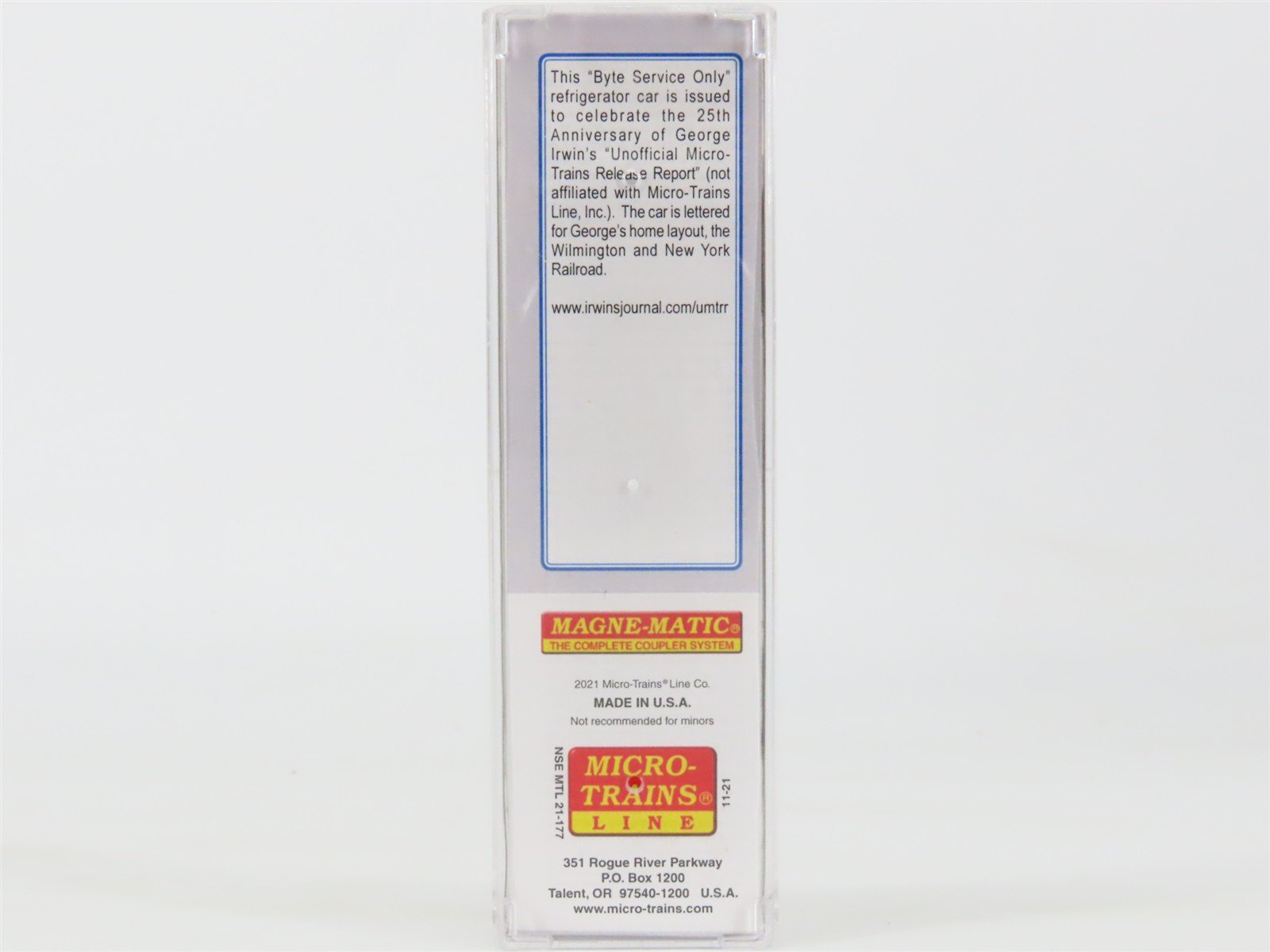 N Micro-Trains MTL 04991049 NSE 21-177 W&NY UMTRR Byte Service Only Reefer #2021