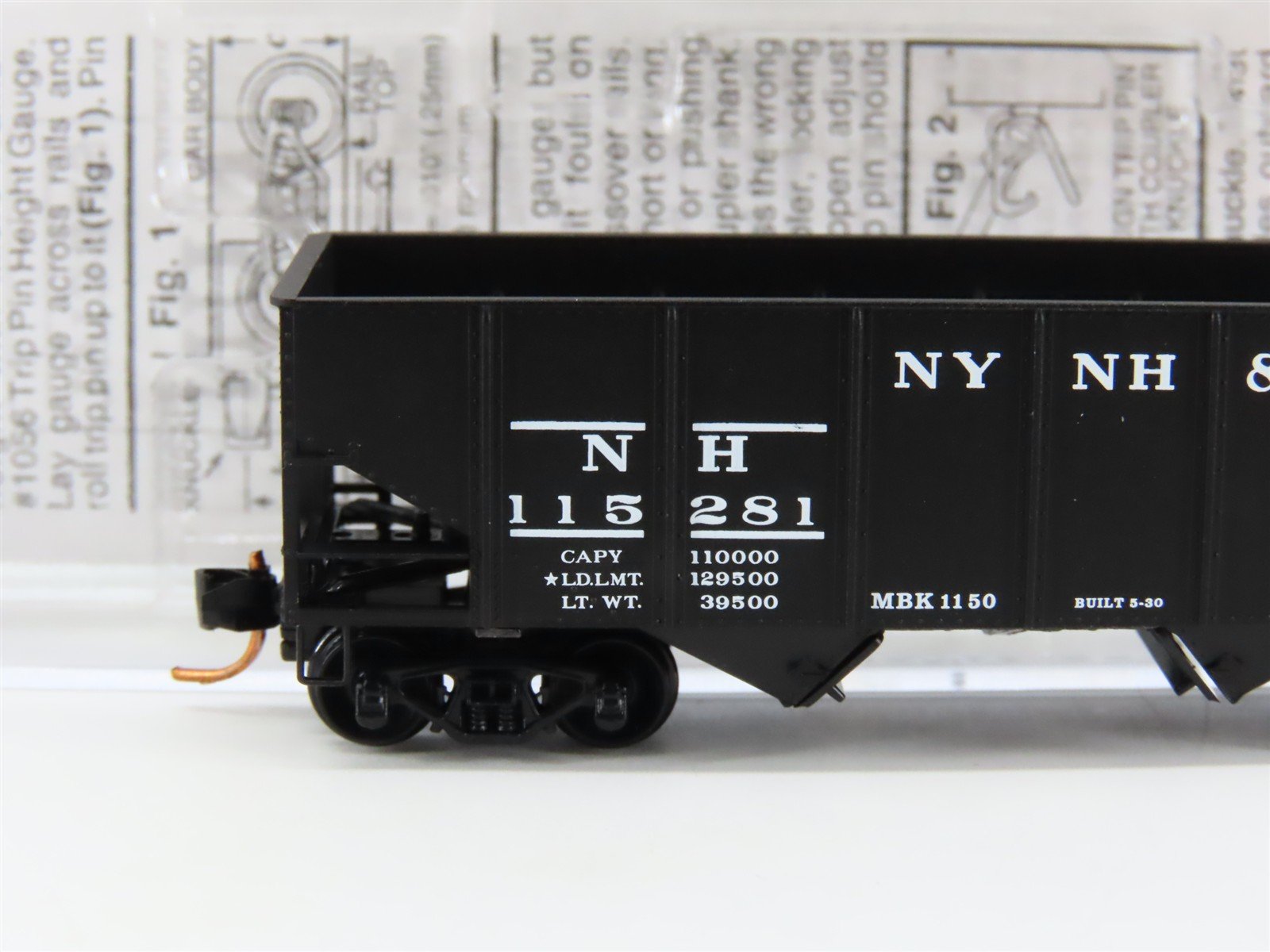 N Scale Micro-Trains MTL Special Run NYNH&H New Haven 2-Bay Open Hopper #115281