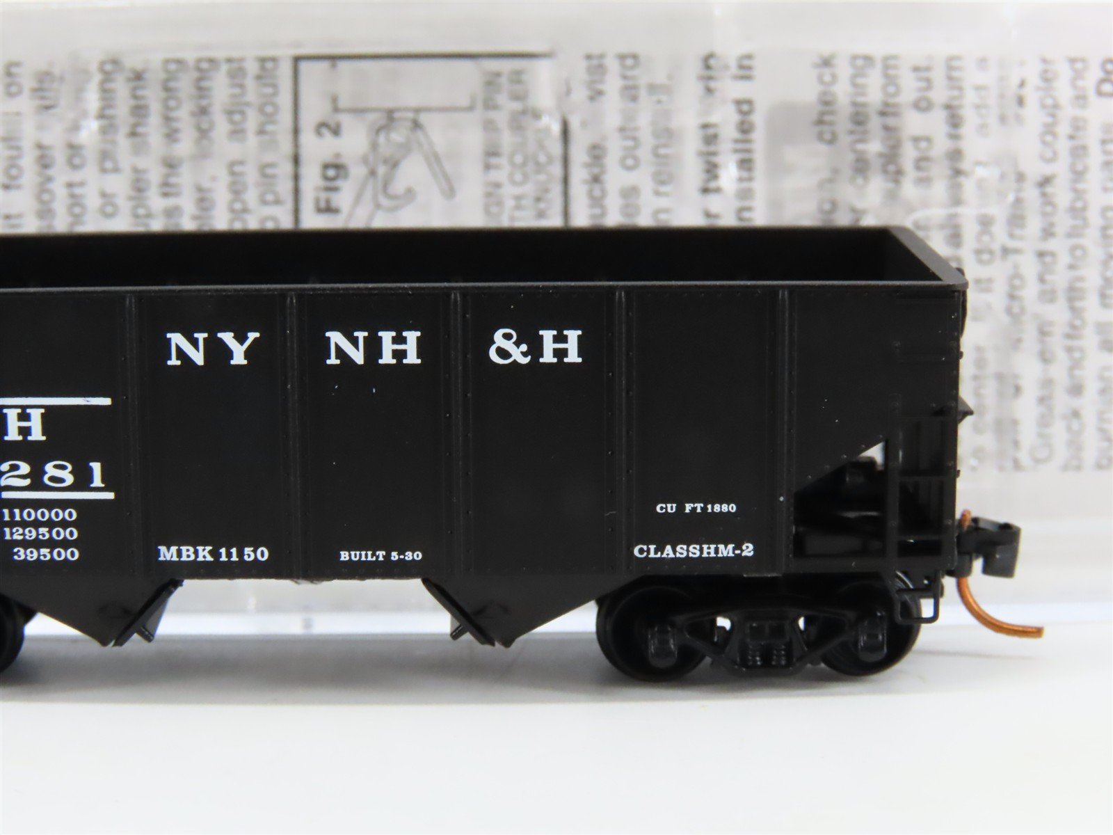 N Scale Micro-Trains MTL Special Run NYNH&H New Haven 2-Bay Open Hopper #115281