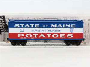 N Scale Micro-Trains MTL NSC 5-04 BAR State Of Maine 40' Wood Reefer #5157