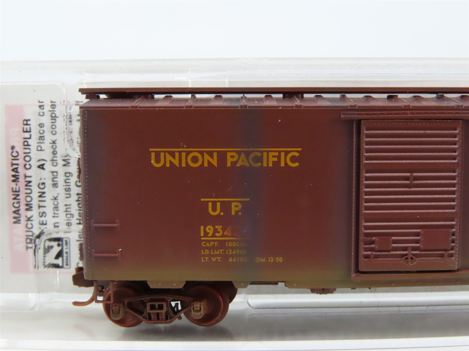 N Scale Micro-Trains MTL 02050297 UP Union Pacific 40' Box Car #193434 Weathered