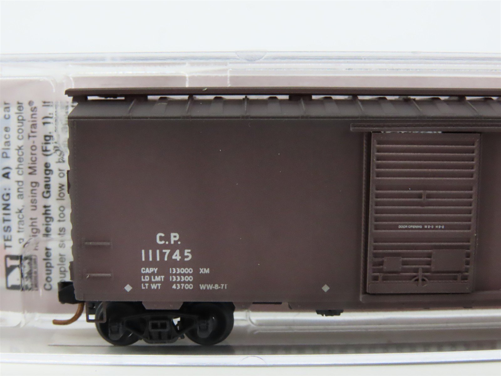 N Scale Micro-Trains MTL 02093259 PWRS NSE 17-188 CP Box Car #111745 - Weathered