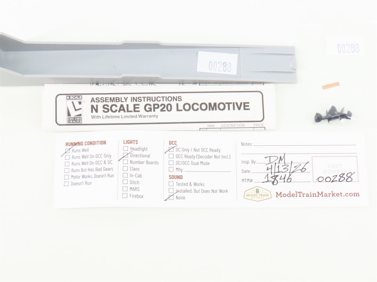 N Scale Micro-Trains/Life-Like MTL-1508 