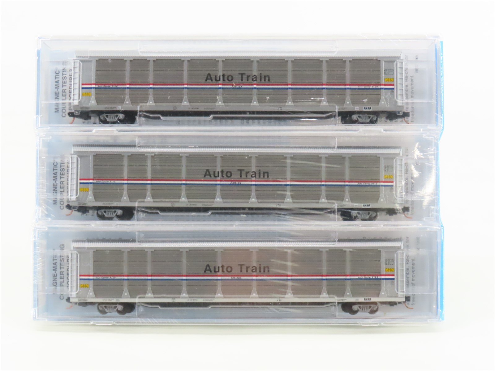 N Micro-Trains MTL BLW 2000-16 AMTK Amtrak 89' Tri-Level Auto Rack 3-Pack SEALED