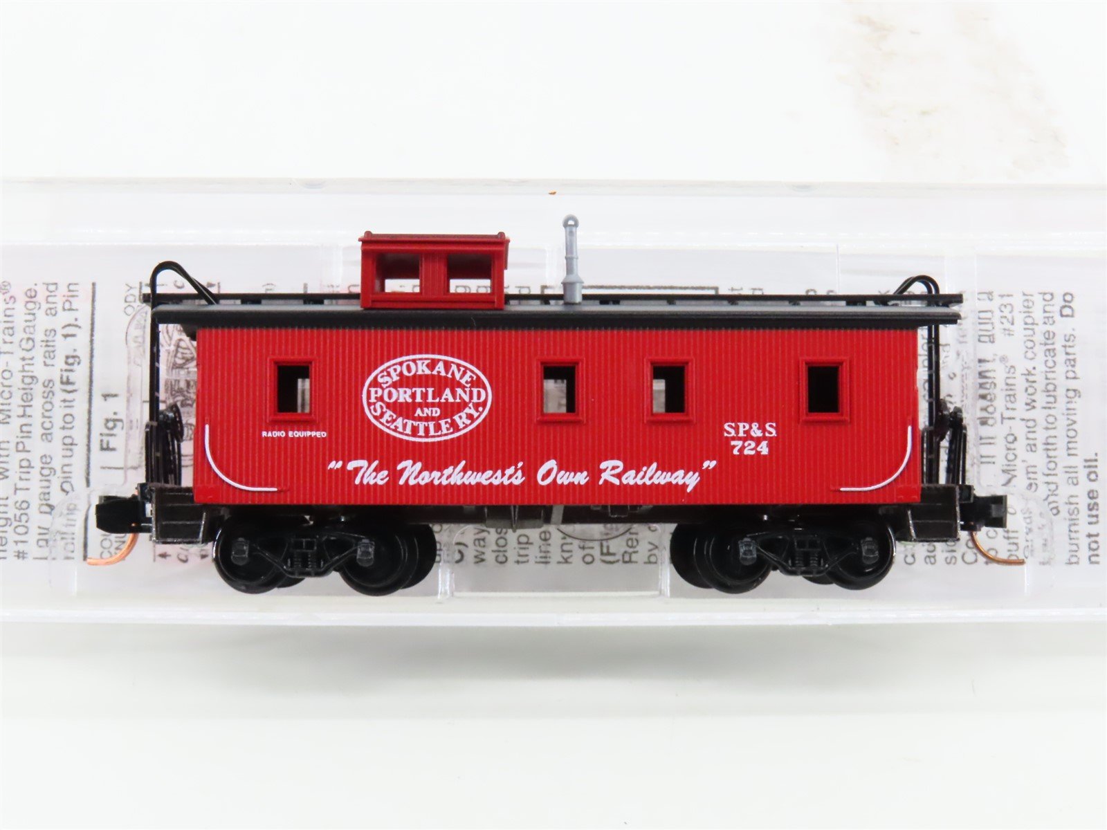 N Scale Micro-Trains MTL 51060 SP&S 34' Offset Cupola Wood Caboose #724