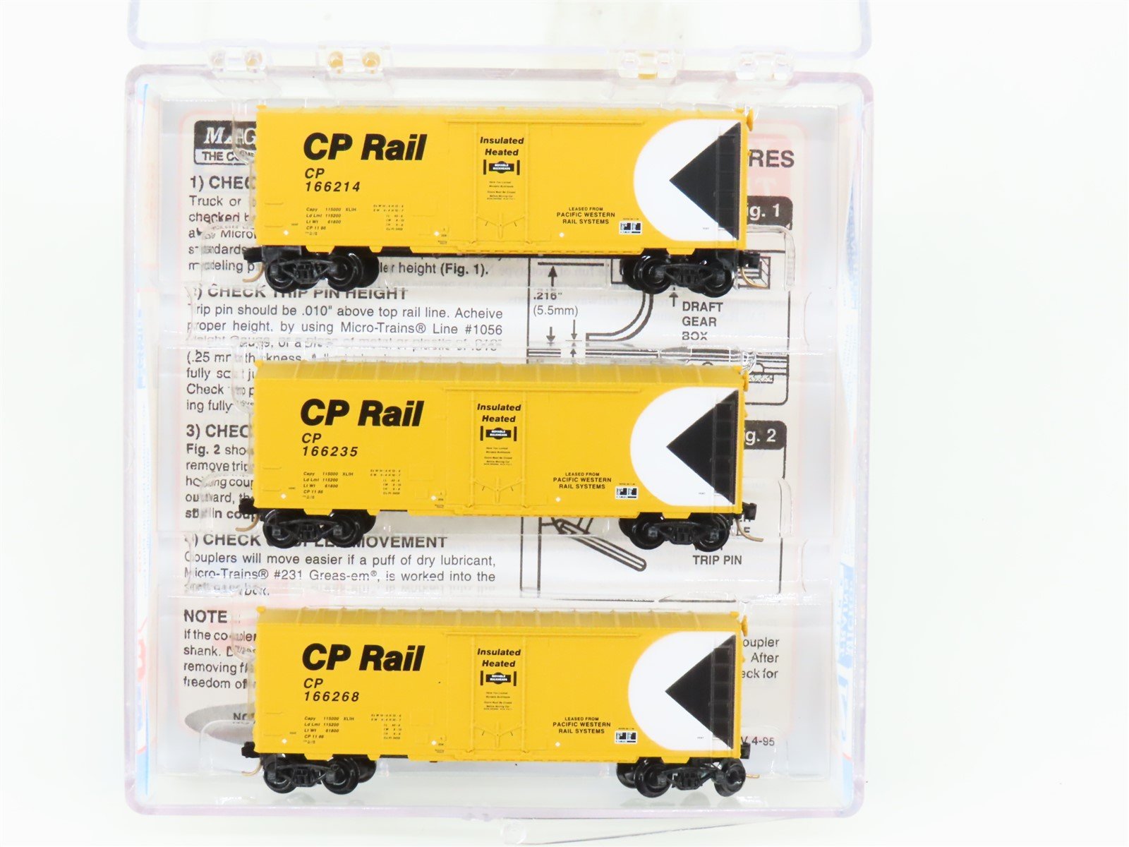 N Scale Micro-Trains MTL PWRS CP Rail 40' Plug Door Box Cars 3-Pack #2
