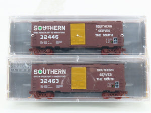 N Micro-Trains MTL NSE 14-51 SOU Southern Green Light 40' Box Cars 2-Pack