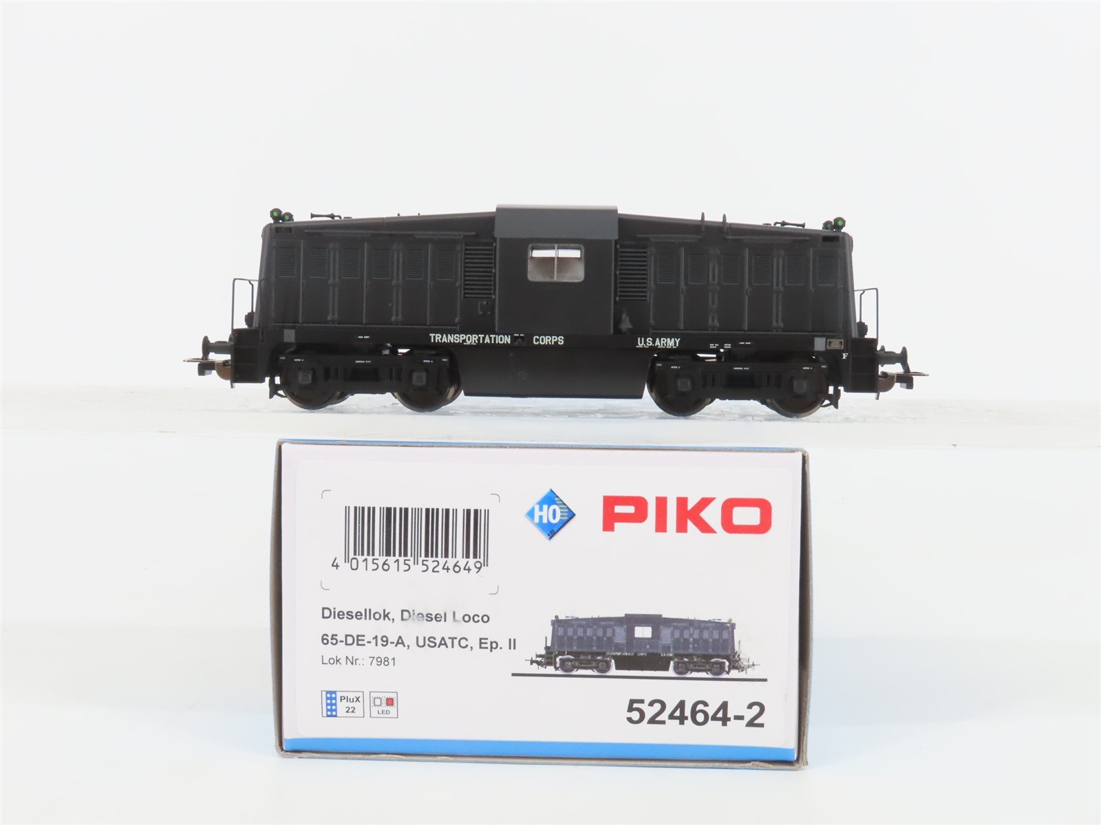 HO Scale Piko 52464-2 US Army Transport Corp 65-DE-19A Diesel Locomotive #7981