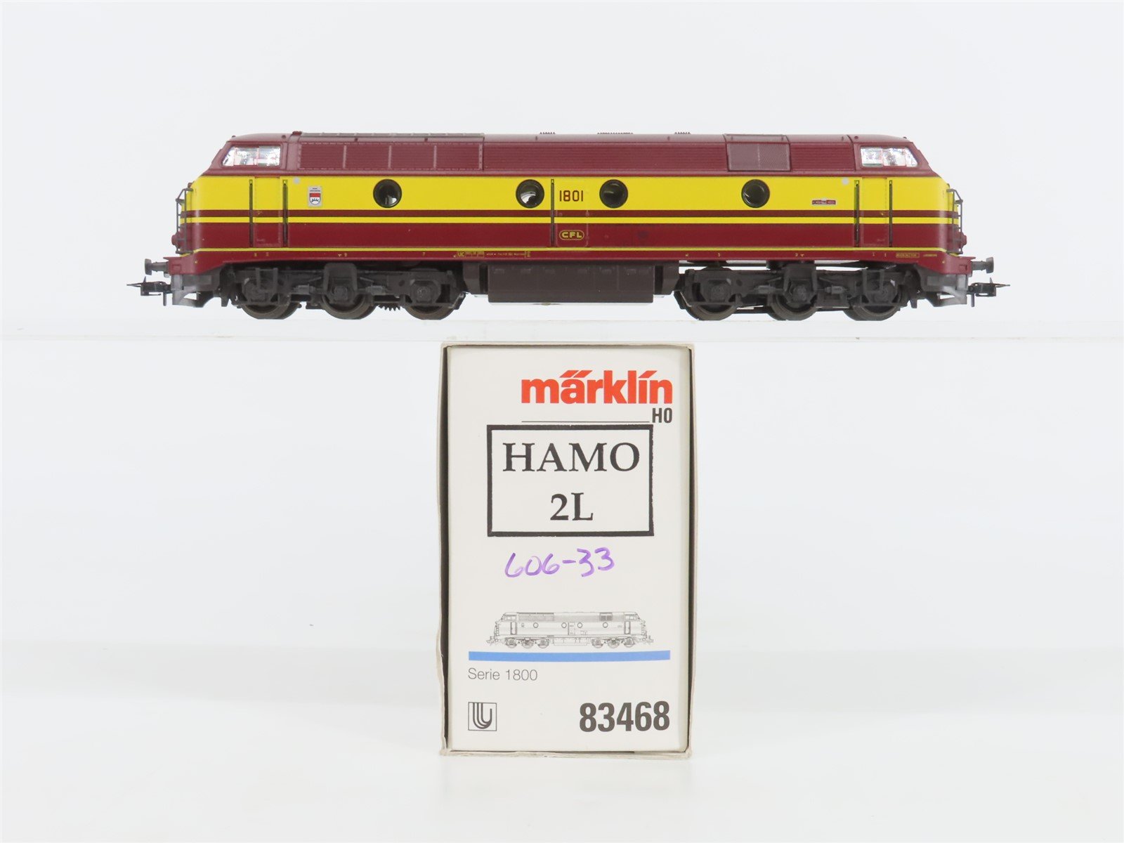 HO Scale Marklin 83468 CFL Luxembourg National 1800 Series Diesel Loco #1801