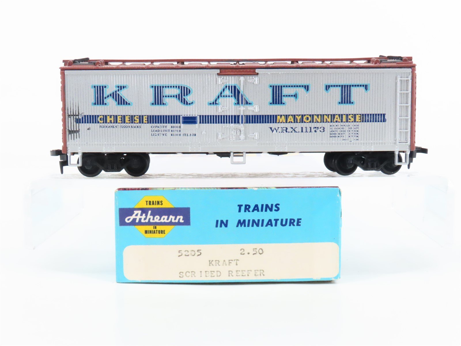 HO Scale Athearn 5205 WRX Kraft Cheese Mayonnaise Reefer #11173