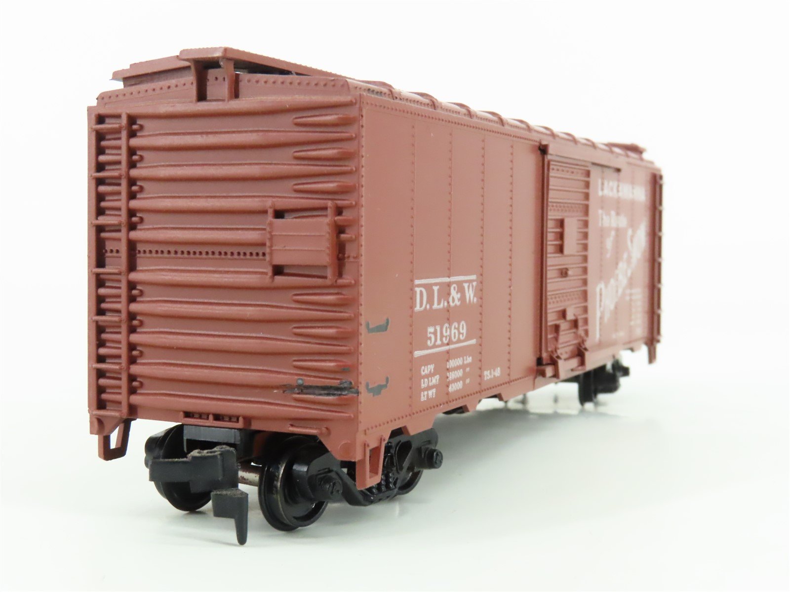 HO Scale Athearn 5008 DL&W Lackawanna Route of Phoebe Snow 40' Box Car #51969
