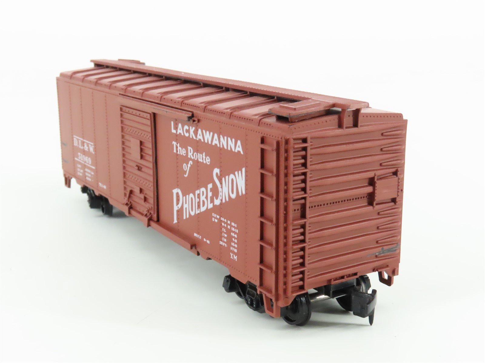 HO Athearn 5008 DL&W Lackawanna The Route of Phoebe Snow 40' Box Car #51969