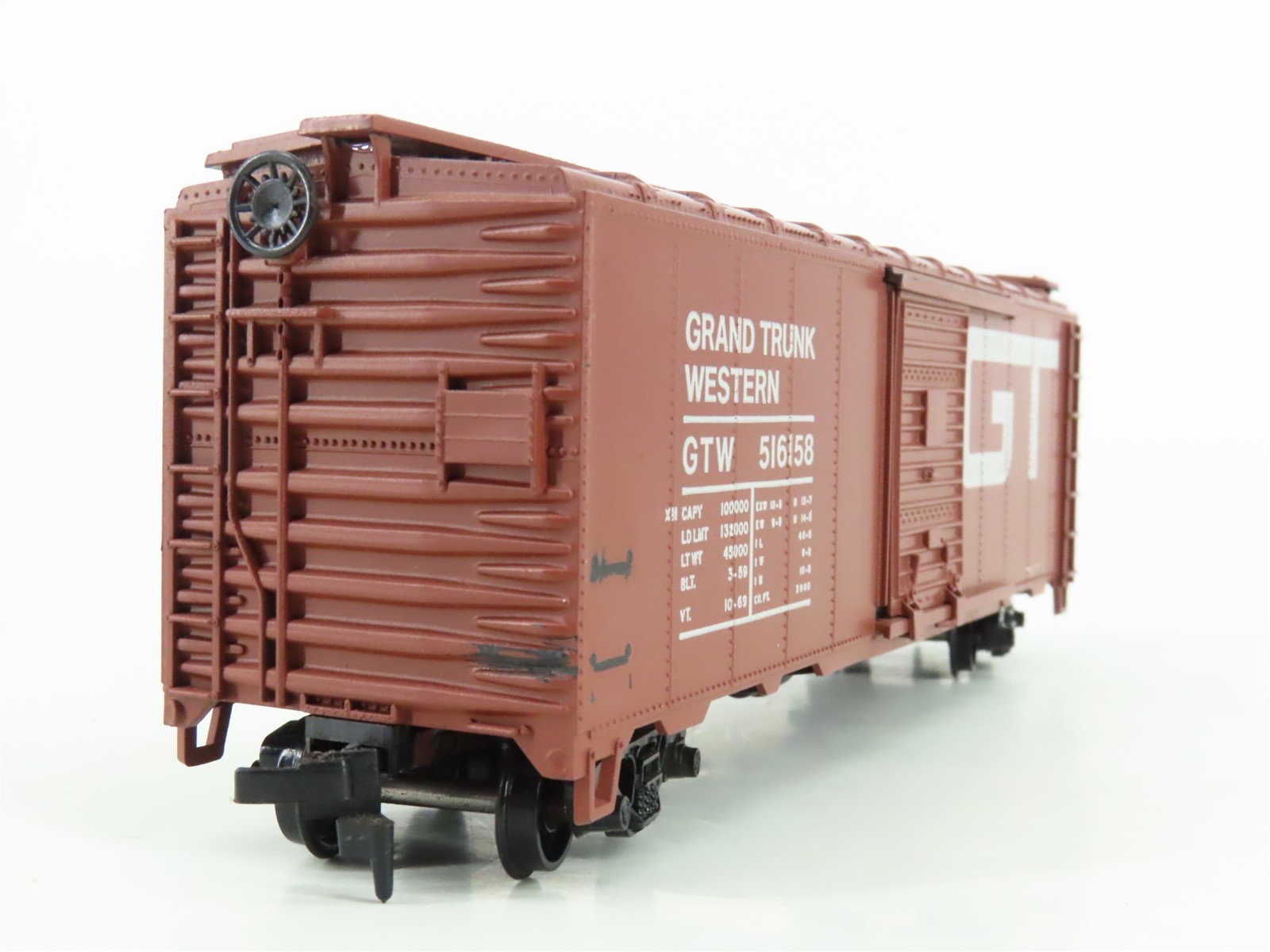 HO Scale Athearn 1211 GTW Grand Trunk Western 40' Single Door Box Car #516158