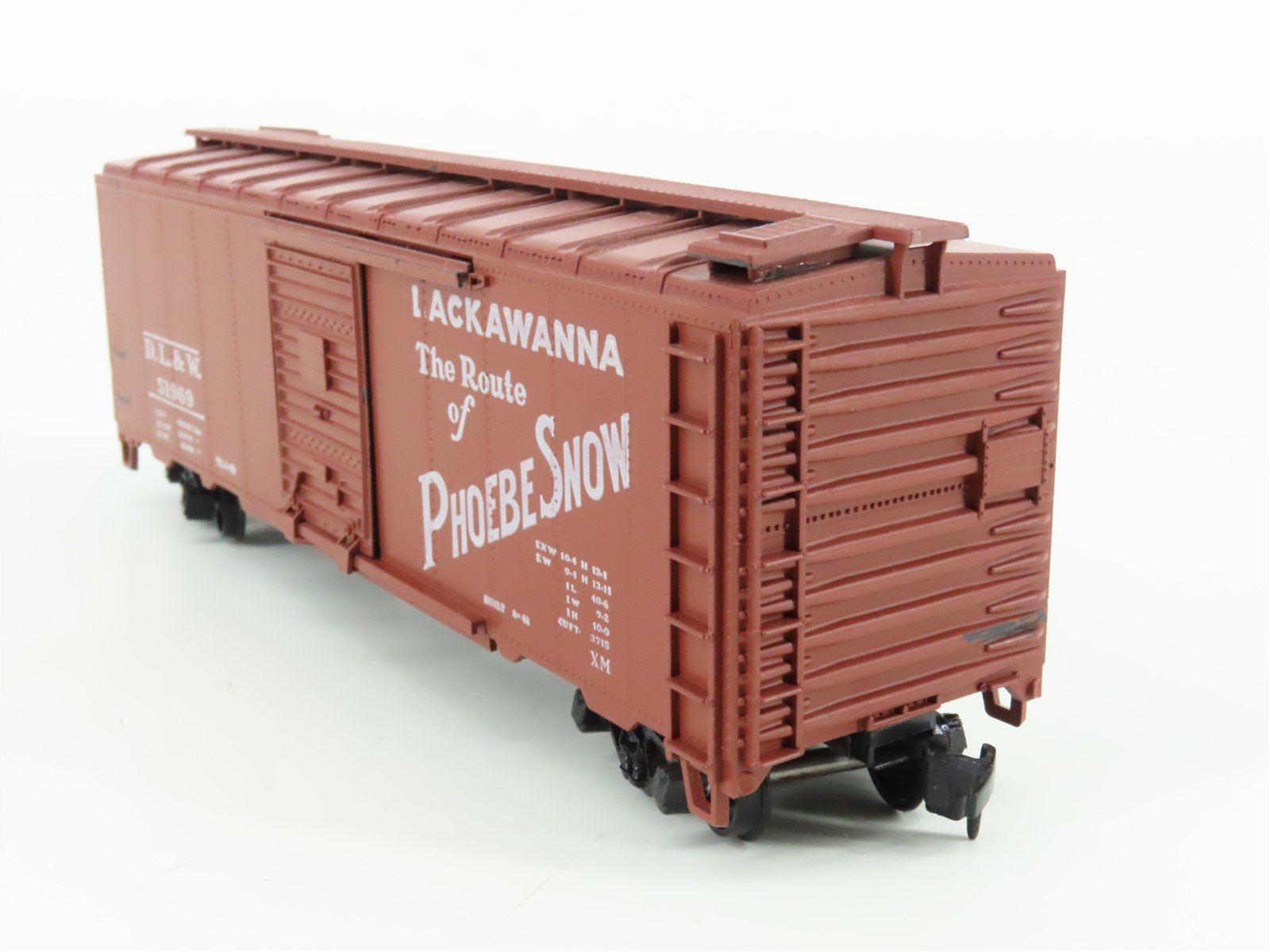 HO Athearn 5008 DL&W Lackawanna The Route of Phoebe Snow 40' Box Car #51969