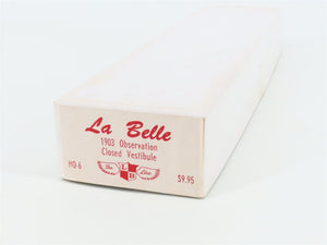 HO Scale La Belle Kit HO-6 Wood 1903 Closed Vestibule Observation Passenger Car