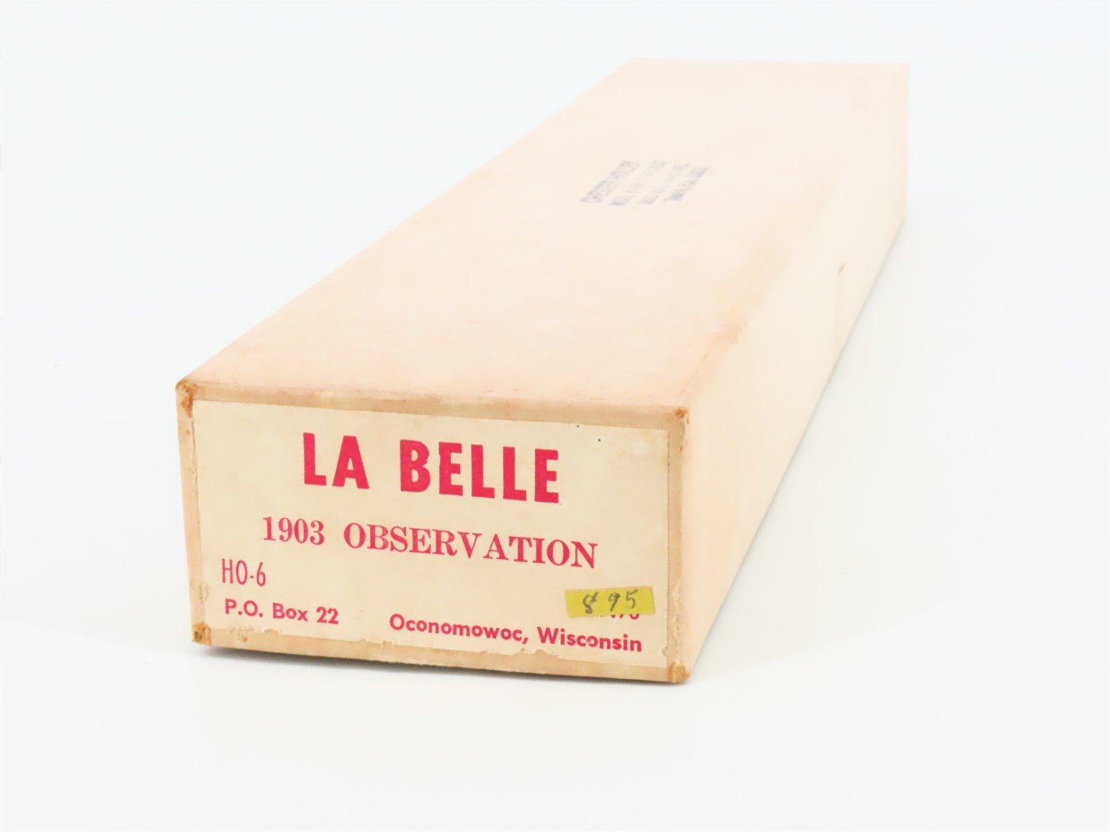 HO Scale La Belle Kit HO-6 Wood 1903 Observation Passenger Car