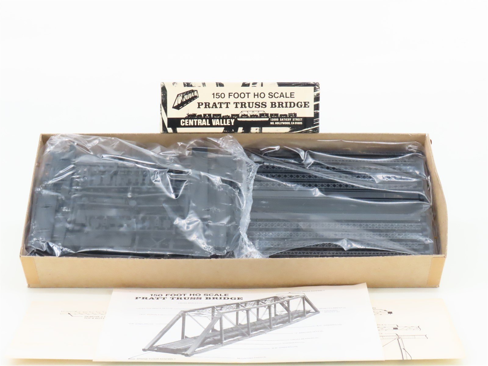 HO 1/87 Scale Central Valley Kit 150 Foot Pratt Truss Bridge