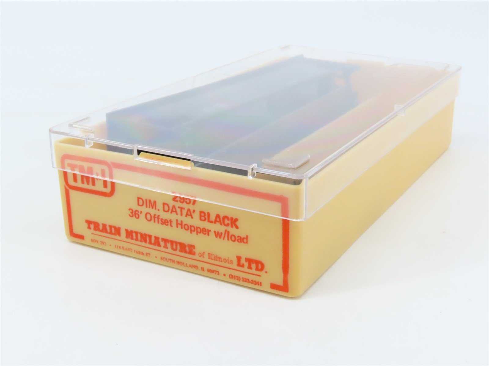 HO Train Miniature Kit 2957 Dimensional Data 2-Bay Hopper- Partially Assembled