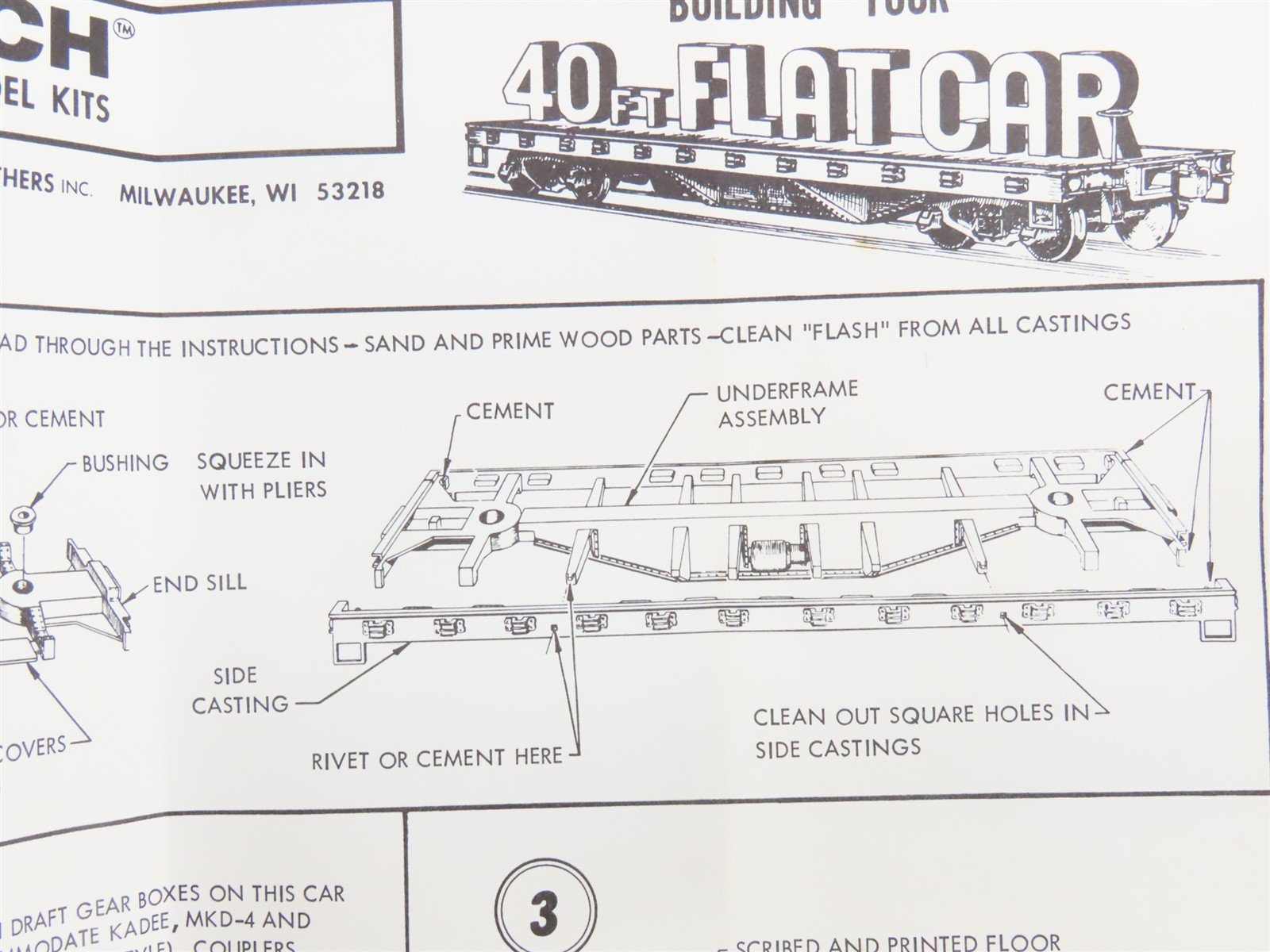 HO Scale Ulrich Kit 931-197 Undecorated 40' Flat Car