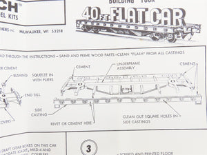 HO Scale Ulrich Kit 931-197 Undecorated 40' Flat Car