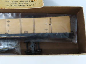HO Scale Ulrich Kit 931-198 Undecorated Truss Rod Flat Car