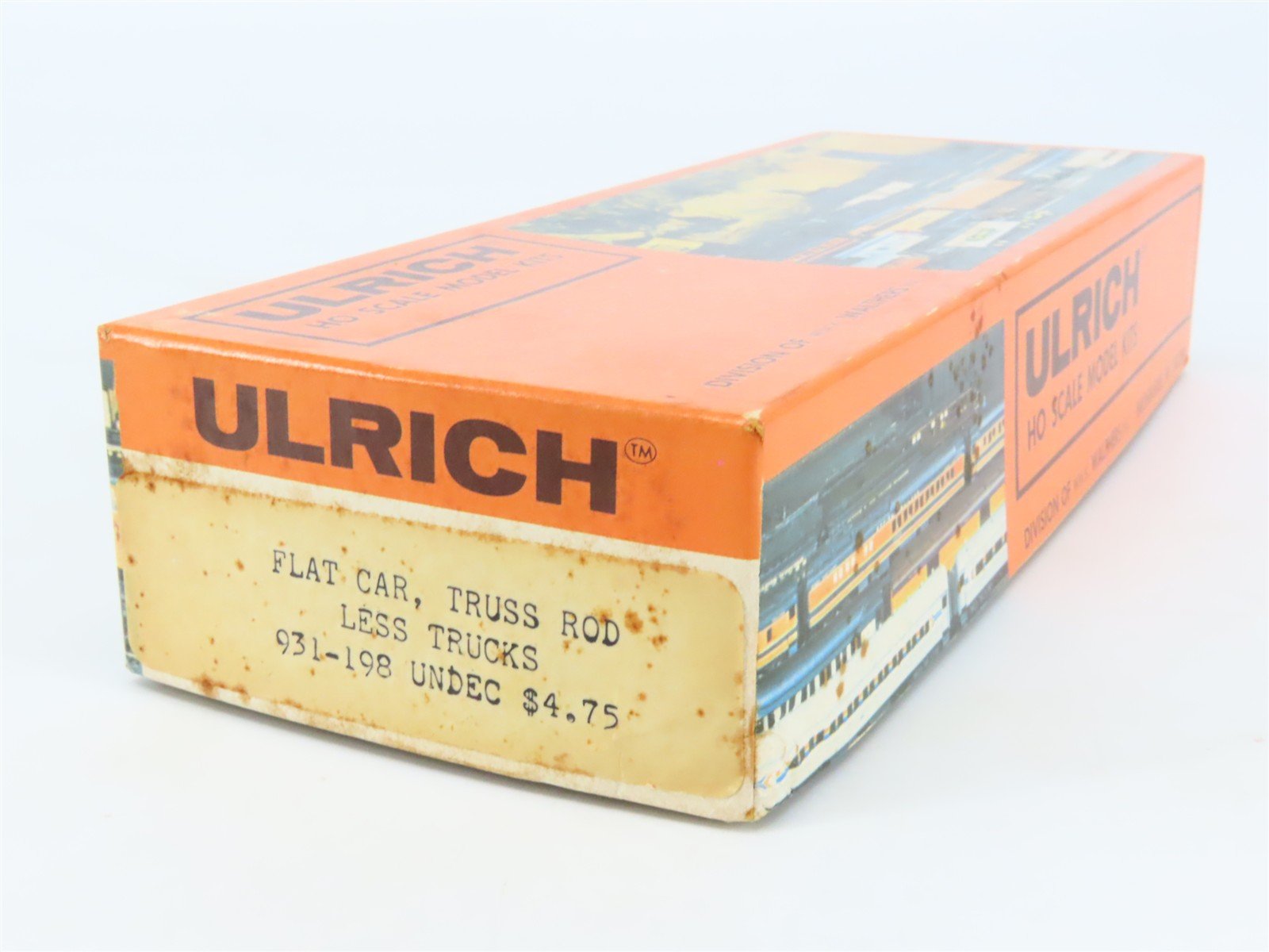 HO Scale Ulrich Kit 931-198 Undecorated Truss Rod Flat Car