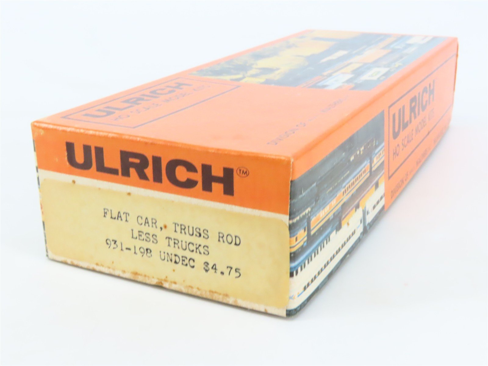 HO Scale Ulrich Kit 931-198 Undecorated Truss Rod Flat Car