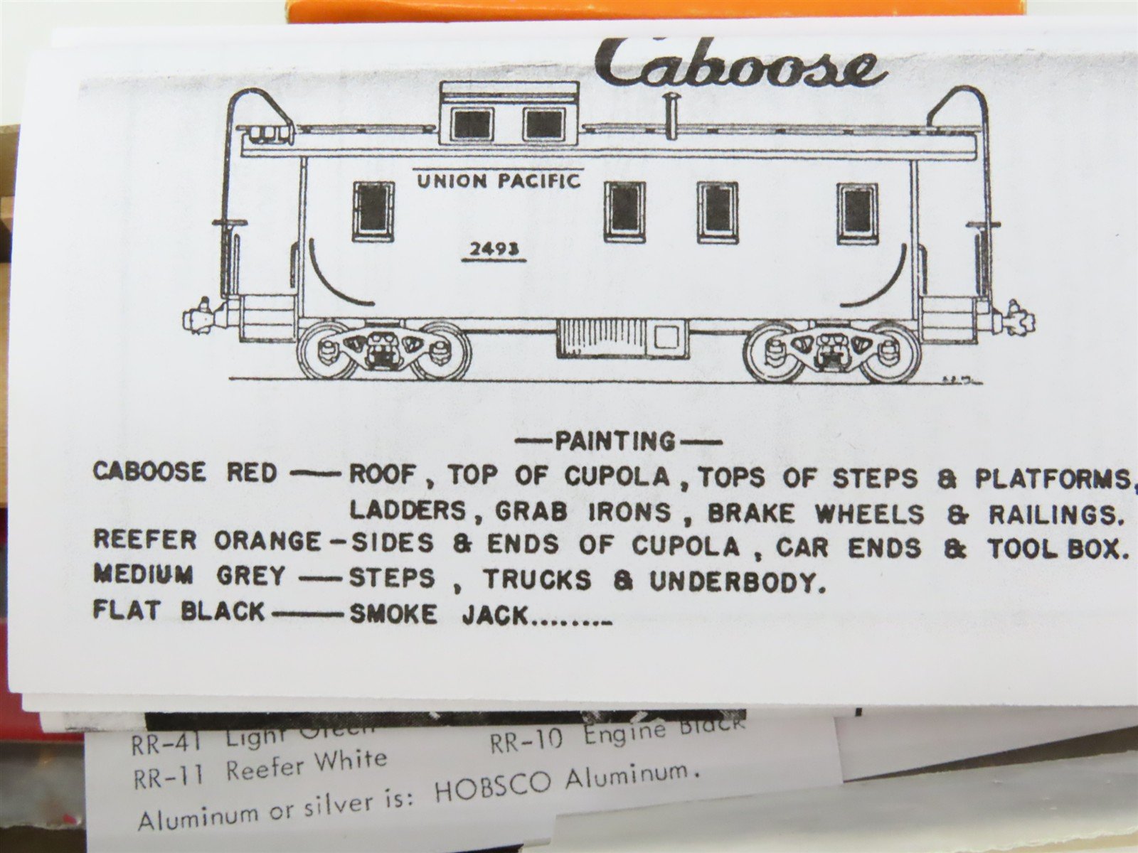HO Scale Silver Streak Kit 929-103 Unlettered 28' Caboose