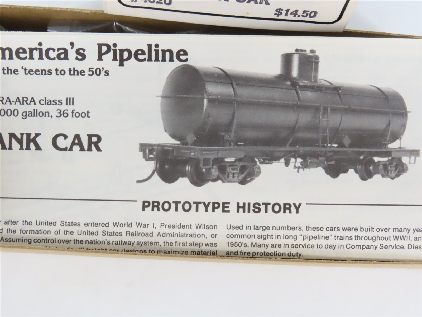 HO Scale The Gould Company Kit 4020 Unpainted 10,000 Gallon Tank Car