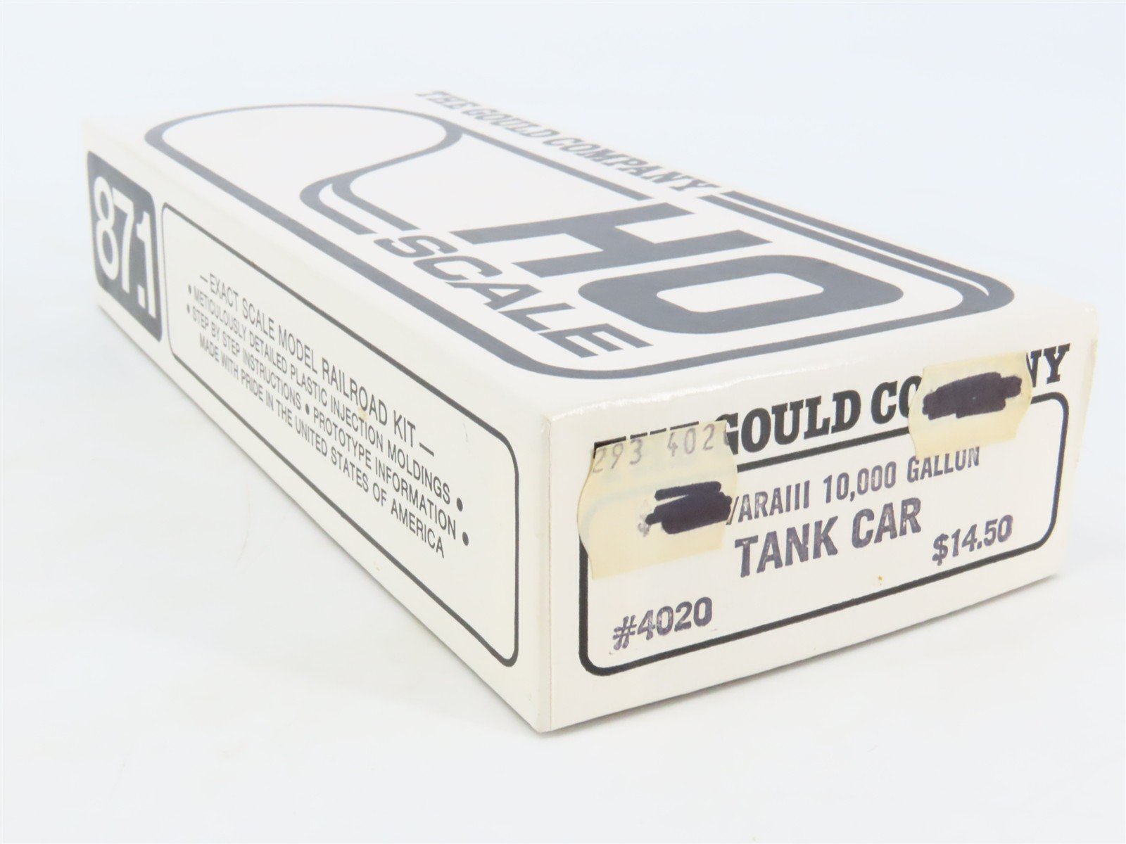 HO Scale The Gould Company Kit 4020 Unpainted 10,000 Gallon Tank Car