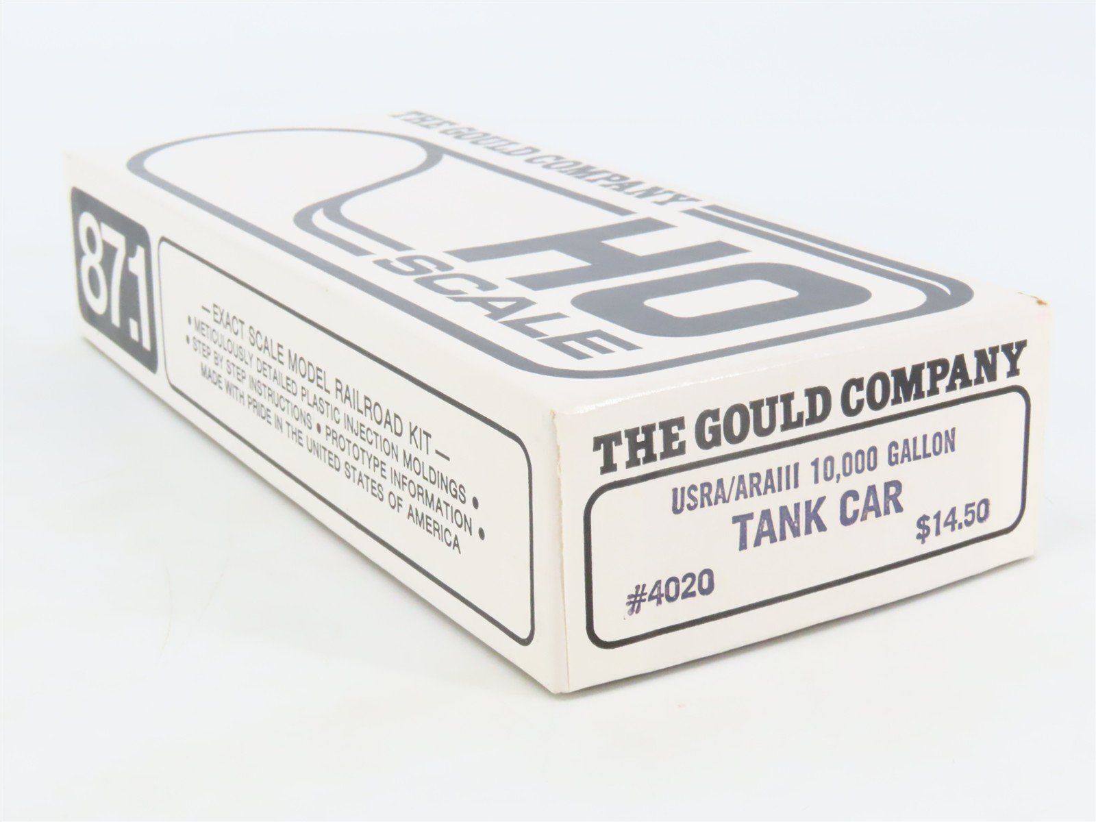 HO Scale The Gould Company Kit 4020 Unpainted 10,000 Gallon Tank Car