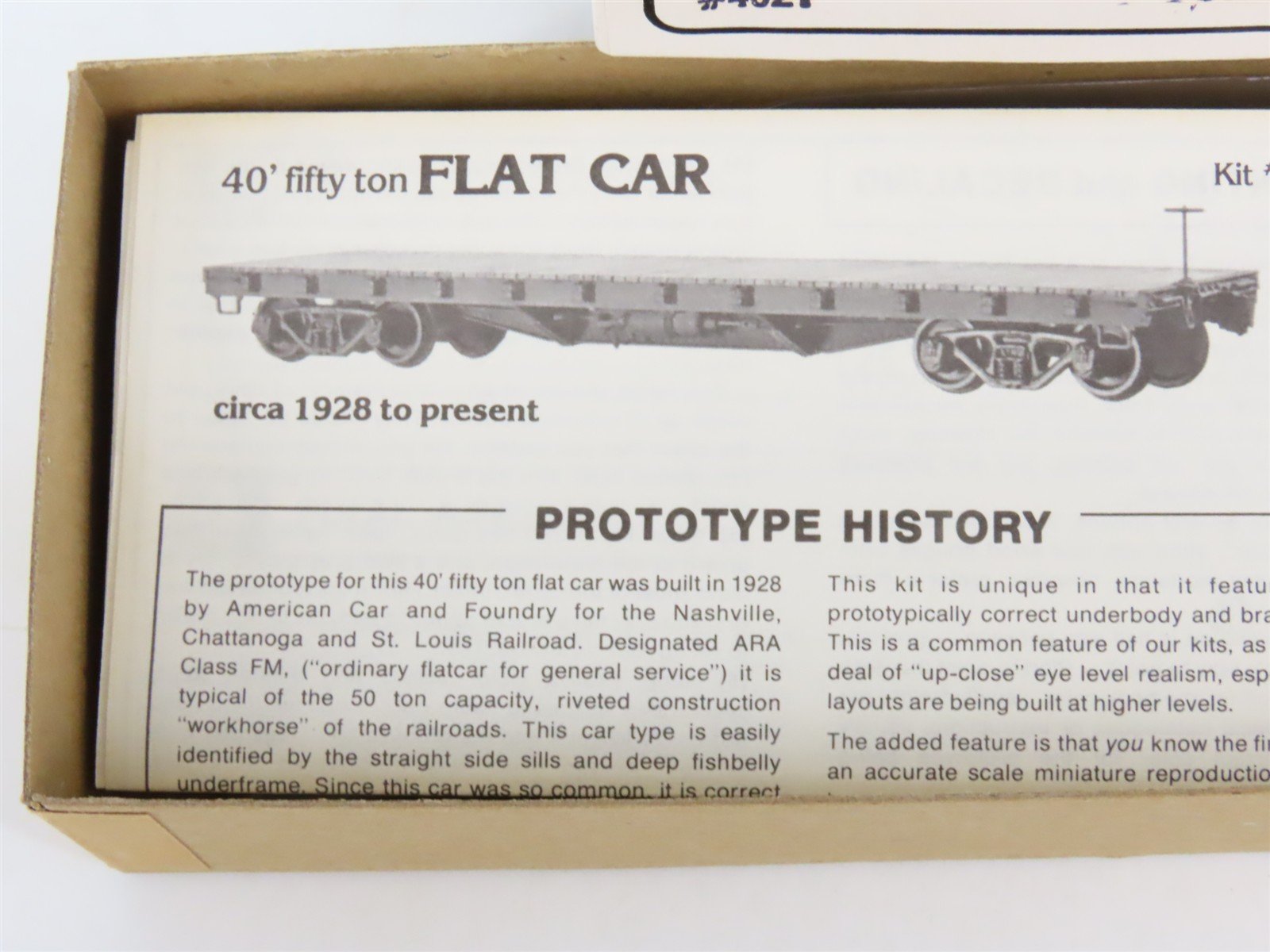 HO Scale The Gould Company Kit 4021 Unpainted 50 Ton 40' Flat Car