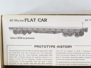 HO Scale The Gould Company Kit 4021 Unpainted 50 Ton 40' Flat Car